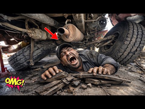 🔥 Incredible Dump Truck Crash! Overspeed Accident | Broken Front Axle Leaf Spring Emergency Repair.