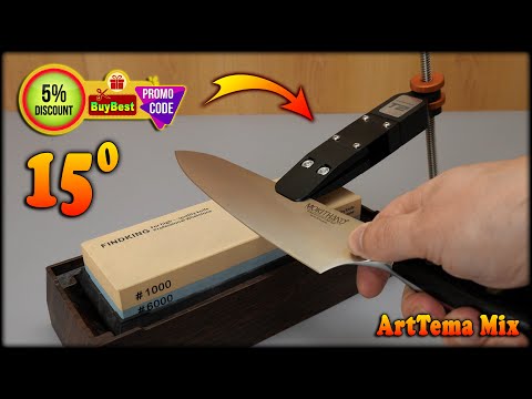 How to sharpen a knife on a wet stone FINDKING to razor sharpness? 👍 Hapstone T2 will help you!