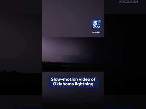 WATCH: Slow-motion video shows lightning illuminating Oklahoma sky