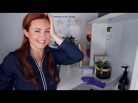 ASMR Physiotherapy Appointment π Typing, Lotion Massage, Crinkles