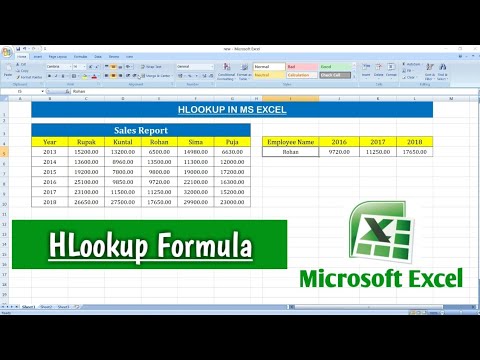 How To Use HLOOKUP Formula in Microsoft Excel | HLOOKUP in Excel