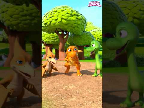 Teamwork Helps Baby T-Rex Find Mama 💕 #teamwork  #familylove  #kidsmoralstory  #trex