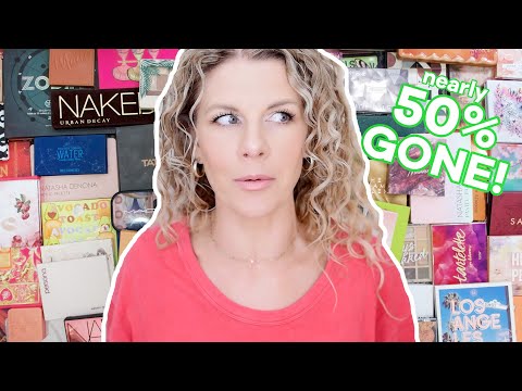HUGE EYESHADOW PALETTE COLLECTION & DECLUTTER | Only the *BEST* survive!