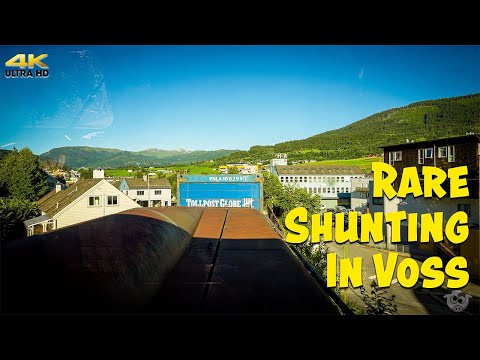 4K CABVIEW: Witness RARE Freight Train SHUNTING in Voss!
