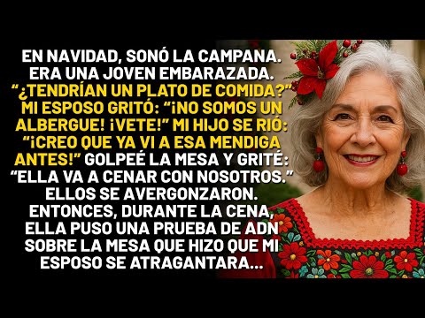 Una mujer embarazada tocó la puerta en la cena de Navidad. Me congelé al descubrir quién era ella…