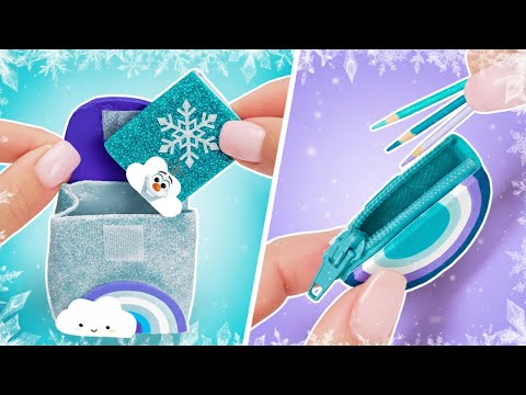 Elsa’s Mini School Supplies ❄️🎒 Backpack, Pencil Case & More Snow-Proof!
