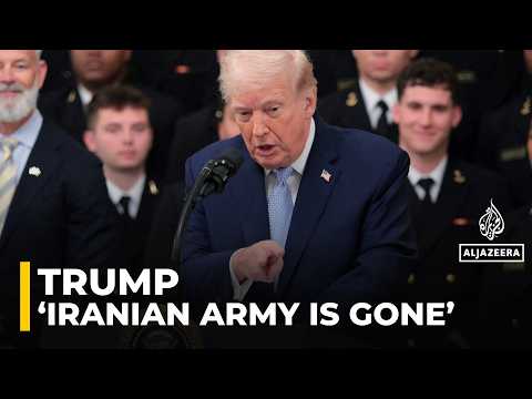 Trump says Iran’s military is ‘gone’, criticises Tehran and urges peace amid strikes