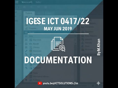 IGCSE ICT MAY JUN 2019 ICT 0417/22 Documentation Production (Word) task Past Paper Solutions