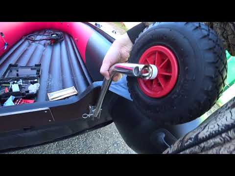 Installing transom wheels on a PVC boat // Easy as pie