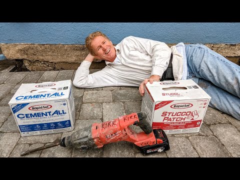 Repair ugly concrete and stucco foundation, HD stucco