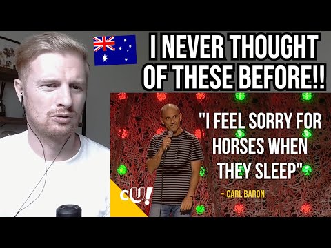 Reaction To Carl Barron - I Feel Sorry For Horses When They Sleep (Australian Comedy)