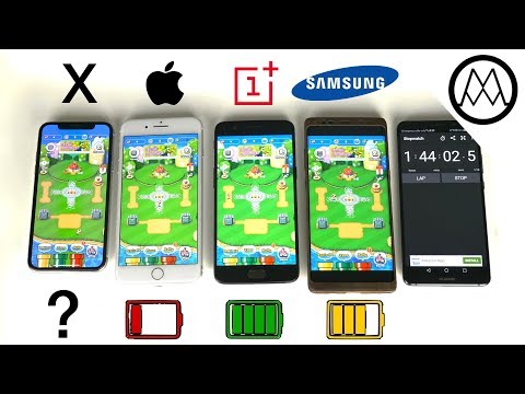 iPhone X vs Galaxy Note 8 vs iPhone 8 Plus- Battery Life Drain Test