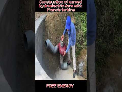 Construction of curved hydroelectric dam with Francis turbine  #mini #diy #theothersideofmakebelieve