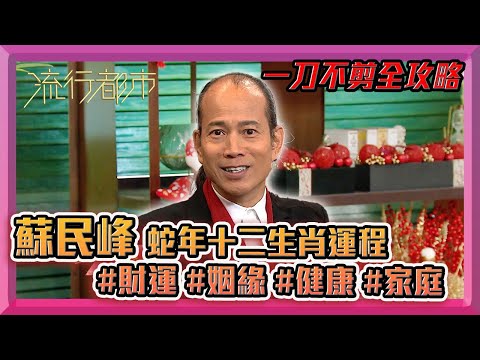 流行都市｜蘇民峰2025蛇年十二生肖運程 一刀不剪全攻略！｜蘇民峰｜十二生肖｜蛇年｜2025運程