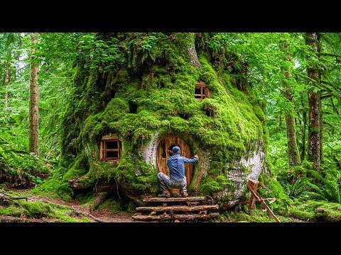 Extreme Rainforest Survival | Safe Shelter Built from Vines and Ancient Trees