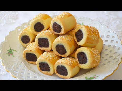 One bite cake || Only 4 kinds of ingredients ！No additives！豆沙一口酥 || 香甜酥脆，一口就愛上了