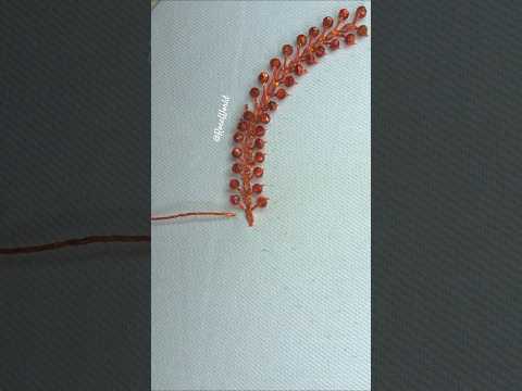 Satisfying hand embroidery work with beads🪄