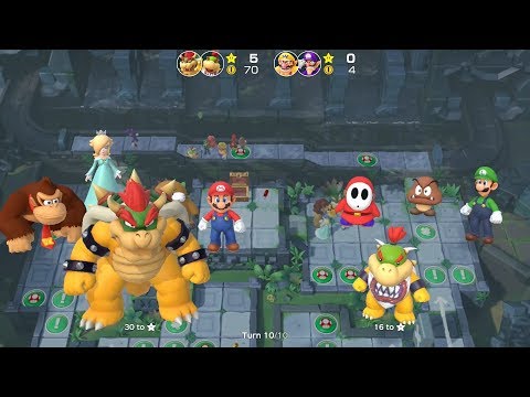 Super Mario Party Partner Party #765 Domino Ruins Bowser & Bowser Jr vs Wario & Waluigi