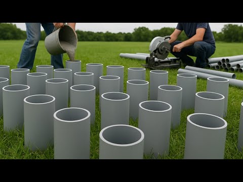 Amazing Cement and Plastic Pipe Art // Creative secret to making unique cement flower pots for you