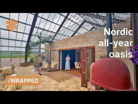 Couple encases brick farm inside greenhouse for indoor/outdoor all year