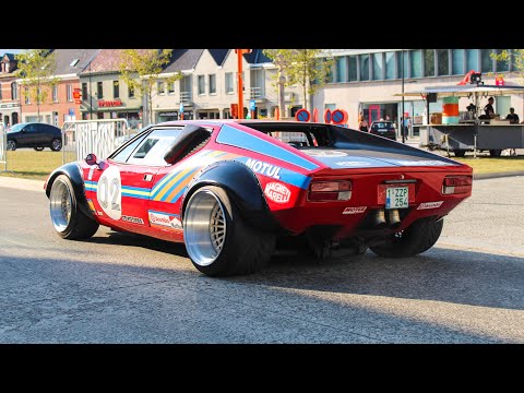 WIDEBODY BAGGED DeTomaso Pantera - Accelerations, Flames, Start-up, Sounds, ...