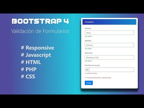 Bootstrap - Validación de formulario. Sin plugins.