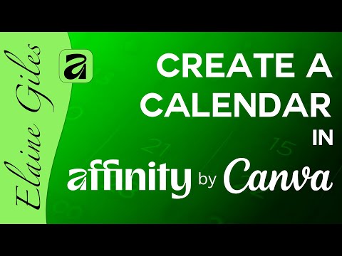 Create a Calendar in Affinity by Canva
