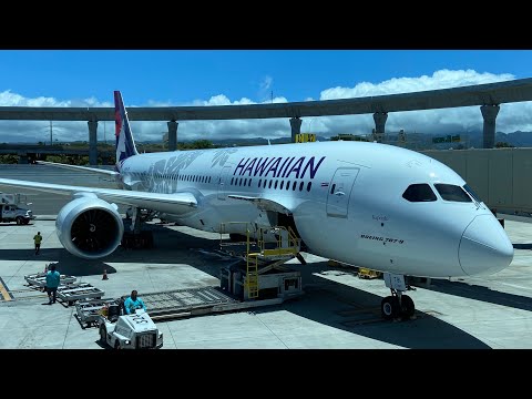 Honolulu (HNL) ~ Los Angeles (LAX) - Hawaiian Airlines - Boeing 787-9 - Leihoku Suites - Full Flight