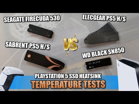 PS5 SSD Heatsinks - Seagate Firecuda vs WD Black vs Sabrent H/S vs ElecGear H/S