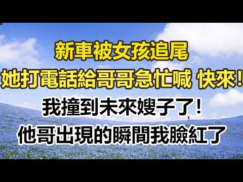 新車被女孩追尾，她打電話給哥哥急忙喊：快來！我撞到未來嫂子了！他哥出現的瞬間我臉紅了#幸福敲門 #為人處世 #生活經驗 #情感故事