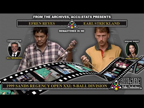 9-Ball - EFREN REYES vs EARL STRICKLAND - 1995 Sands Regency Open XXI - Winner's Side
