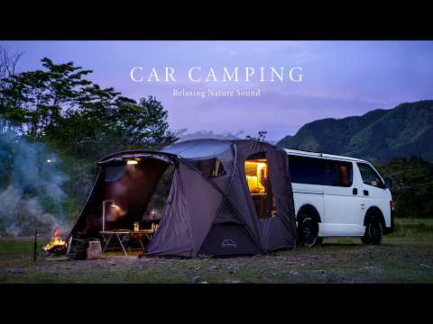 【車中泊キャンプ】山々に囲まれた清流のほとりでひとり静寂を楽しむ | ハイエース | ASMR