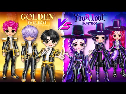 K-Pop Demon Hunters | What If Huntrix & Saja Boys Swapped Outfits? | Best DIY Fashion Paper Dolls