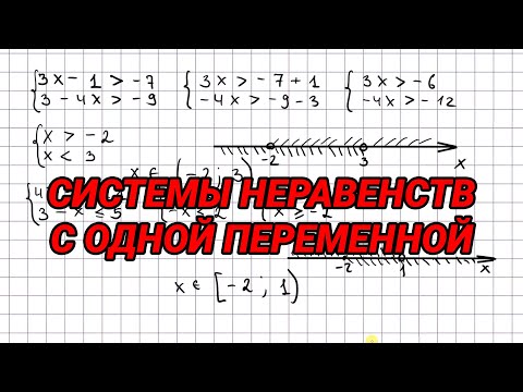 Системы линейных неравенств с одной переменной - алгебра 9 класс