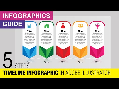 Five Steps Timeline Infographic Template | InfographicsGuide | Timeline Infographic