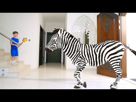 SUPER Episode Compilation 🐾 Animal Names for Kids! A Magic Wand Turns Toys into GIANT Animals