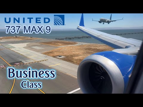 BUSINESS - Boeing 737 MAX  🇺🇸 San Diego - San Francisco SFO 🇺🇸 United Airlines (FLIGHT REPORT)