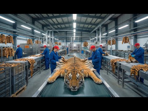 Inside a Modern Bengal Tiger Factory: From Bengal Tiger to Leather Jacket (Full Process)