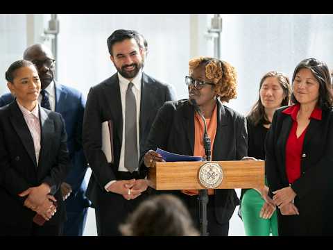 Mayor Mamdani Makes an Announcement with MOERJ Commissioner Atta-Mensah