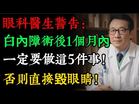 白內障手術後，視力為何又模糊？醫生警告：這5件事做錯，再貴的手術也白費！#老年健康#健康知識 #健康养生#逍遙健康指南