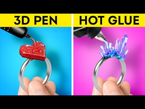 HOT GLUE vs 3D PEN || DIY Jewelry, Decor and Mini Crafts