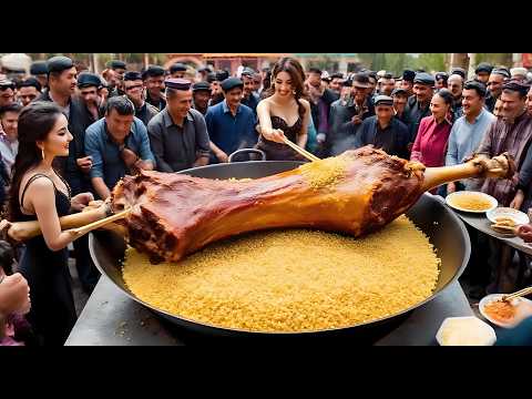 新疆库尔勒羊肉手抓饭，1天狂卖30只羊供不应求，顾客扎堆排队来吃#麦总去哪吃