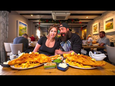CAN MY SISTER BEAT 'THE GIANT SLAYER' FISH & CHIPS CHALLENGE? | BeardMeatsFood