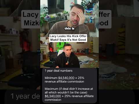 Mizkif Reacts to Lacy’s Leaked Kick Offer😱 #shorts #mizkif #lacy