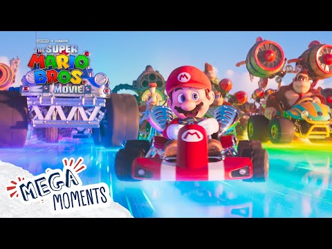 The Rainbow Road Race! π | Super Mario Bros Movie | Mega Moments