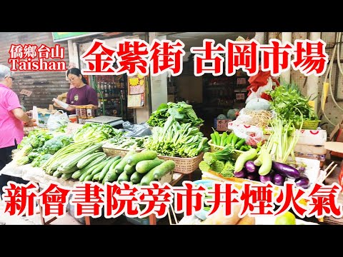 廣東新會 Xinhui 會城金紫街古岡市場！人口老齡化的舊城區早晨市井生活肉菜價格！新會書院從縣衙門變身學校 #現況 #citywalk #中國農村 #journeys #菜市場 #民生 #现状