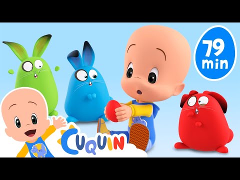 ¡Escondite inglés! Juga con Cuquín y los conejos de colores 🔴🔵💚 Vídeos educativos para niños