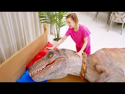 🦕Dinosaur Disaster! Stephi's Sleepy Morning with Baby Dinosaurs❤️