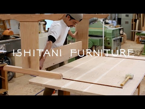 ISHITANI - Making a Curve Legged Trestle Table in cherry