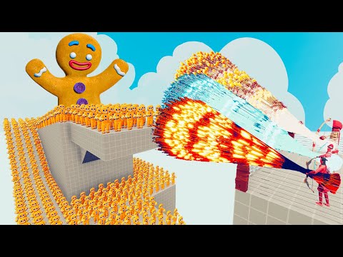 100x GINGERBREAD + 2x GIANT vs 3x EVERY GOD - Totally Accurate Battle Simulator TABS
